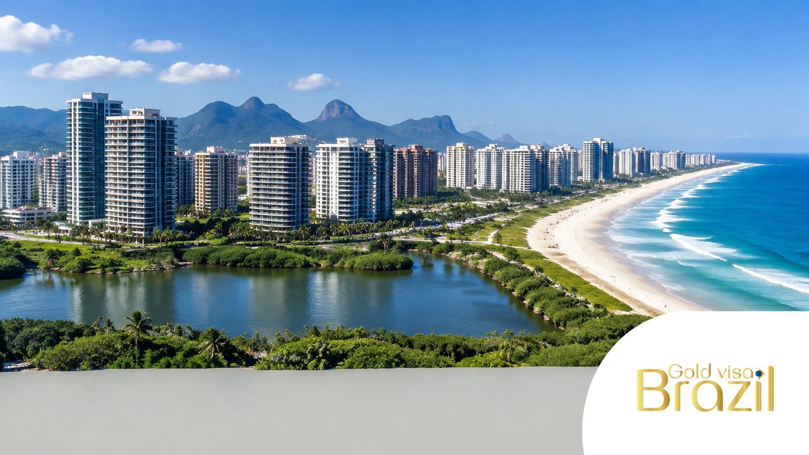 Luxury condominiums along the beach in Barra da Tijuca, Rio de Janeiro
